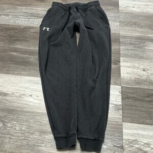 Under Armour Hustle Fleece Dark Gray Mens M Loose Tapered Jogger Sweatpants EUC